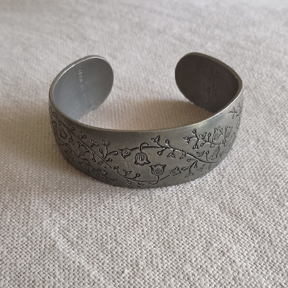 Genuine Leonard Pewter Cuff Bracelet